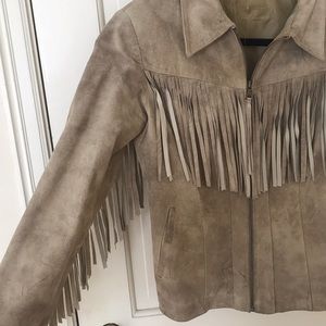 Genuine leather vintage jacket